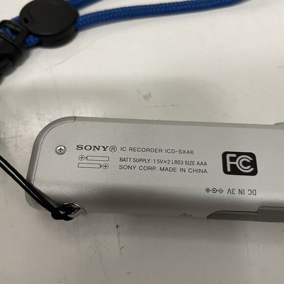Sony Stereo Digital Voice Recorder IC Recorder ICD-SX46 MP3 - Tested Working - Picture 6 of 6